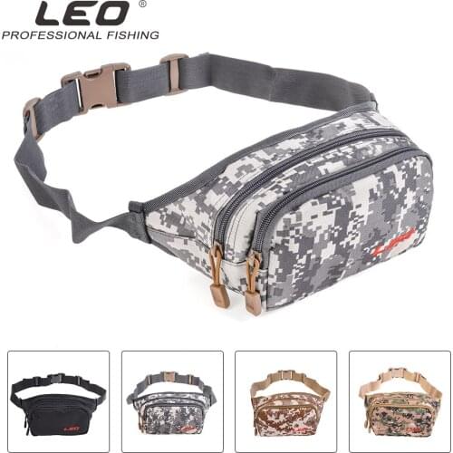 Leo Fishing Bags 28020 Double-layer Lure Small Pocket 1000 Oxford Cloth Camouflage Fishing Accessories Bag Pesca Soft Breathable