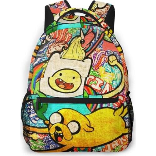Finn (Adventure Time) Backpack for Girls Boys Travel RucksackBackpacks for Teenage school bag