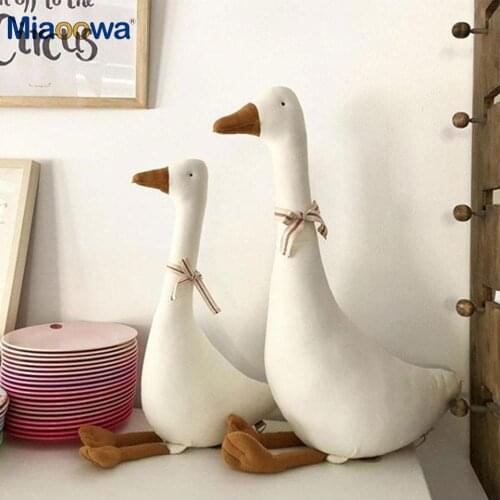 Cute Cotton Goose Stuffed Toys Animal Baby Accompanying Dolls Plush Comfort Dolls Soft Pillow Nordic Home Decor Accessories