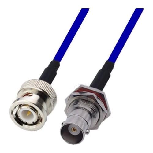 Blue Soft RG142 BNC Female to BNC Male Connector RF Coaxial Jumper Pigtail Cable