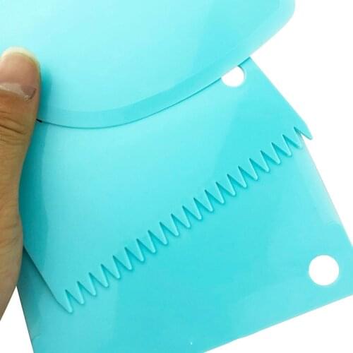 3Pcs/Set Cream Scraper Suit DIY Kitchen Straight Arc Tooth Shape Cream Bread Cutter Plastic Cake Pasty Scraper Baking Tools