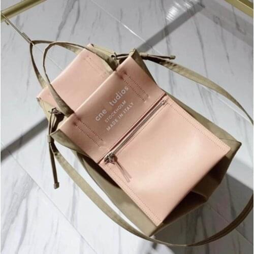 Acne Baker Out acne 2021 fashion trend large capacity womens handbag one shoulder Nylon Tote Bag Smiley face letter pack bags