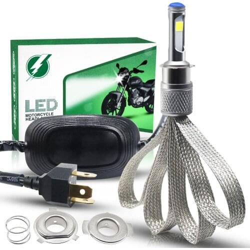 Motorcycle Light H4 LED Headlight Bulb 28W COB Chip Moto Light LED Motorcycle Headlight Universal Front Headlamp AC/ DC 9-18V