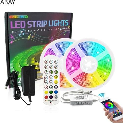 12v led strips Lights tira led RGB led bande bluetooth music controller LED Light 5050 SMD colorful Not waterproof Strip Lamp