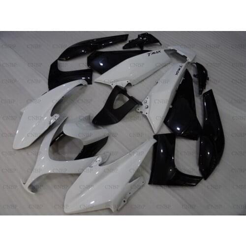 T-MAX500 2008 - 2012 Fairing T-MAX 500 09 10 Body Kits T-MAX 500 09 10 White Black Plastic Fairings