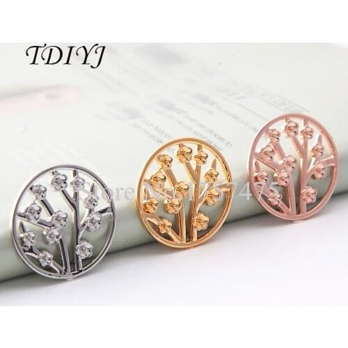TDIYJ 10pcs Fashion 1.2mm Thickness My Coin Disc Wintersweet Coin for Stainless Steel Coin Keeper Pendant as Mothers Day Gifts