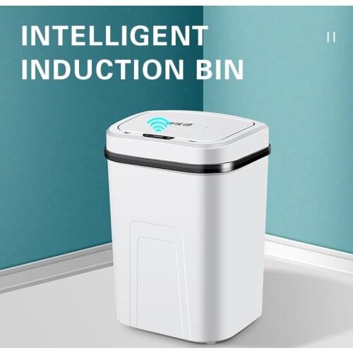 15L intelligent sensing trash can household intelligent automatic bedroom living room toilet large trash can with cover