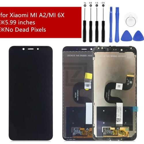 For Xiaomi Mi A2 LCD Display MIA2 Touch Screen Digitizer Assembly for Xiaomi Mi 6X MI6X Replacement Repair Parts 5.99 inch