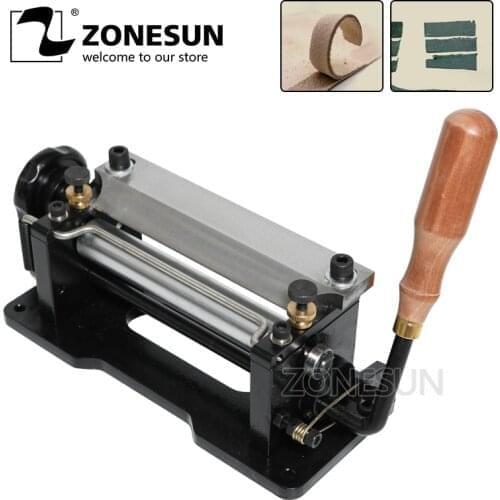 ZONESUN NEW 6" inch Manual Leather Skiver,Vegetable Tanned Leather Peel Tools, DIY Shovel Skin Machine,Leather Splitter