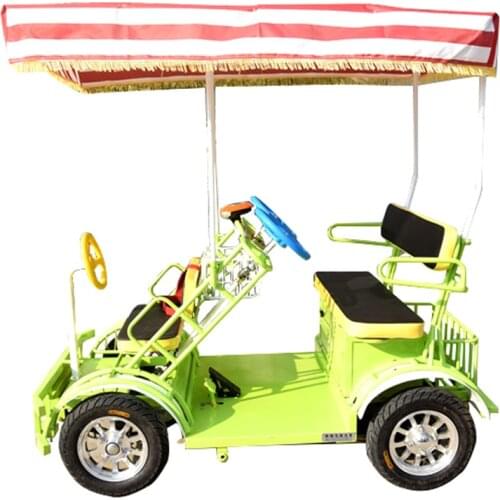 4 Wheels Electric Vehicle Adult Tricycle Cargo Tuk Tuk Car Sightseeing Bike Rickshaw Recreational Mobility Scooter