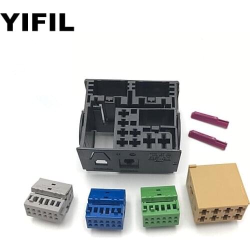 52 Pin/Way Multimedia Host Navigation Bluetooth Radio Plug Connector With Terminal For VW Passat Audi 8X0 035 444/3B7 035 447