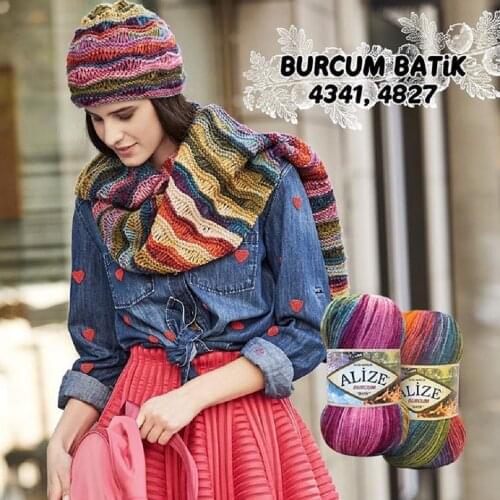 Alize Burcum Batik 100 gr 210 m premium yarn hand knitting yarn make your own n sweater cardigan beret shawl knitting