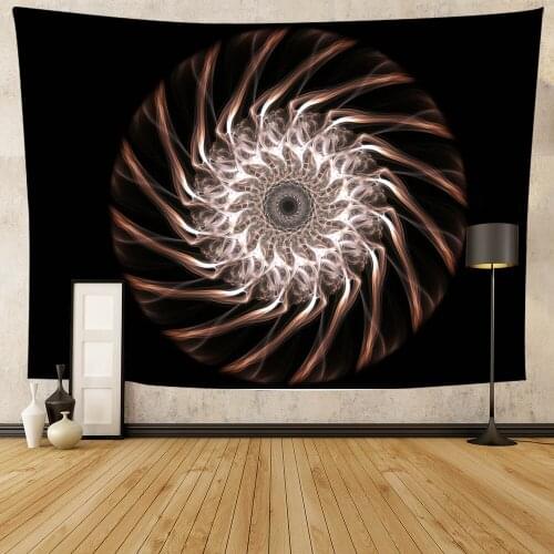 Boho Decor Tapestry Psychedelic Aperture Mandala Pattern Aesthetic Wall Tapestry Home Bedroom Wall Hanging Decor Table Cloth