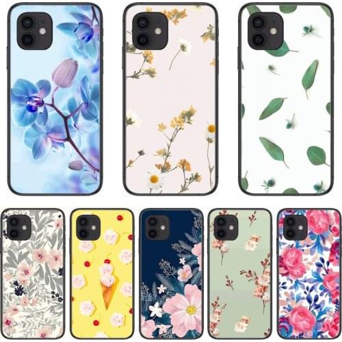 Phone Case Flower Oil Painting Colorful Style Phone Case cover For iphone 12 pro max 11 8 7 6 s XR PLUS X XS SE 2020 mini bla