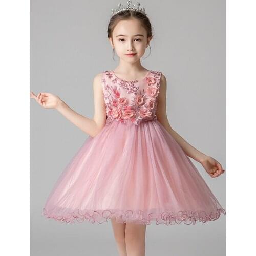 Flower girl Princess wedding party dinner party Petal Dress Girl Birthday Party Eucharist formal ball new year dress