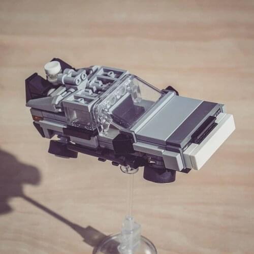 Kids Toy Gift Car Model MOC Small Particle Building Mini DeLorean Time Machine