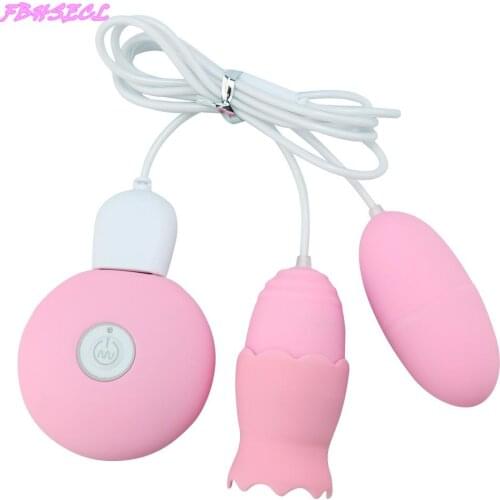 FBHSECL Erotic Clitoris Stimulator Adult Products Dildo Sex Toys for Women Tongue Oral Licking Vibrator 20 Speed Egg Vibrator