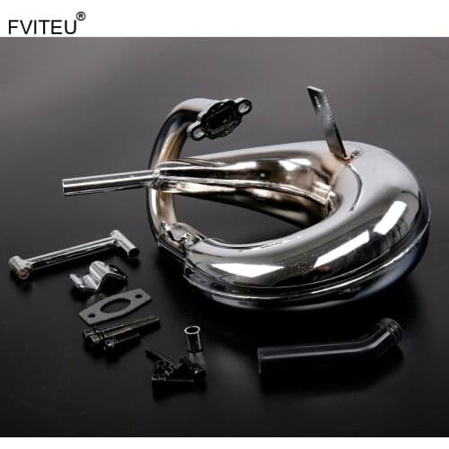 FVITEU Chrome Vortex tuned pipe exhaust pipe for Rovan 1/5 scale gas LT truck LOSI 5IVE-T