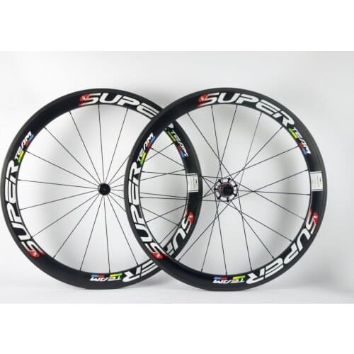 SuperTeam 50mm carbon clincher wheelset 700C UD Matte Road wheels