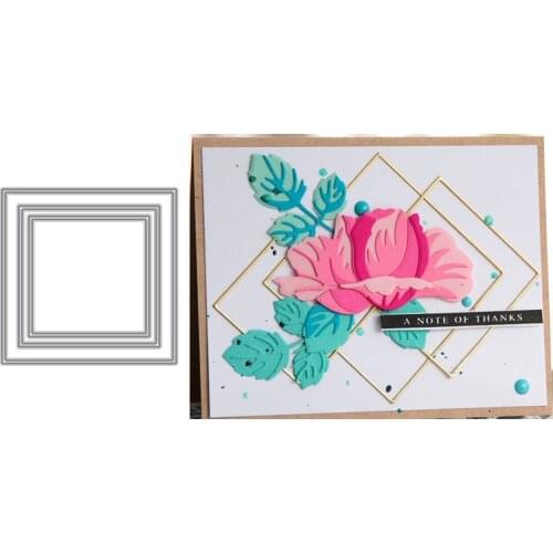 Nice Square Frames Metal Cutting Dies For New DIY Scrapbooking Album New Craft Embossing Cards 2020