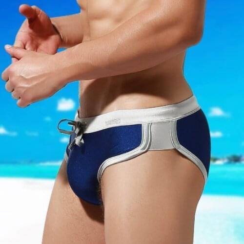 Sexy Pouch Padded Swimsuit Men Swimwear Gay Mens Swim Briefs Push Up Pad Swimming Trunk Male Bathing Suit Beach Sport Wear Short