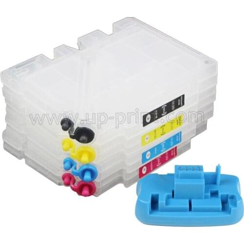 Refillable Cartridge For Ricoh GC21 GX7000 GX5000 GX3000SF GX3000S GX2500 GX5050 w/ resettable Chip+1pcs chip resetter