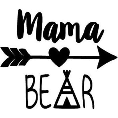 Mama Bear Personalized Car Stickers Reflective Body Stickers Glue Sticker 13 Oem Window PVC 15 Not Packaged Changsen