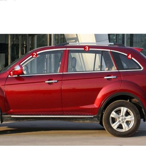 Stainless steel car window trims for lifan x60 2011 2012 2013 2014 2015 2016 2017 2018