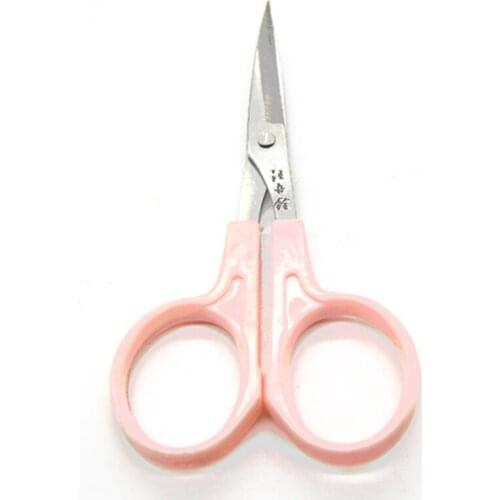 Factory wholesale price wangwuquan 97mm stainless steel small curved sewing scissors embroidery yarn snipping scissor