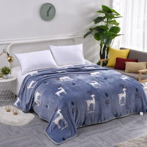 Blanketry Flannel air conditioning blanket accessories Bed Blanket Solid Super Soft Air-conditioned pet quilt comfortable New