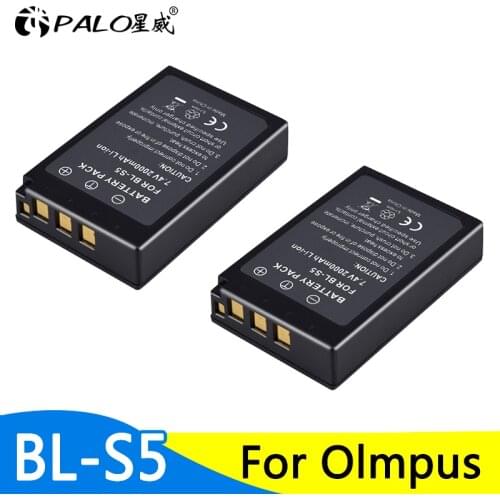 Palo 2Pcs Li-ion 2000mAh PS-BLS5 BL-S5 BLS5 BLS-50 BLS50 Camera Battery for Olympus PEN E-PL2 E-PM2 OM-D E-M10 E-M10 II Stylus1