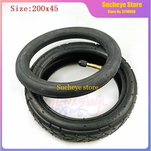 8" Scooter Wheelchair Air Tires 200x45 Inner Tube Tire for E-twow S2 Scooter 8 Inch Inflated Tires Pneumatic Tyre
