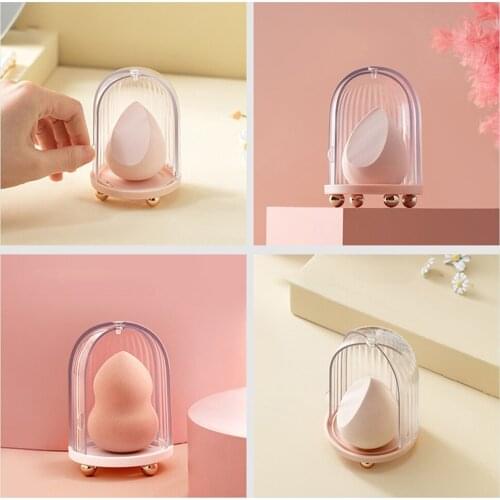 Portable Beauty Egg Bracket with Dryer with Cover Makeup Sponge Gourd Powder Puff Rack Holder Drying Stand Women Cosmetic