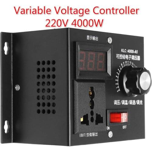 220V 4000W Universal Motor Speed Controller Variable Voltage Speed Regulator LED Display Motor Control Dimmer