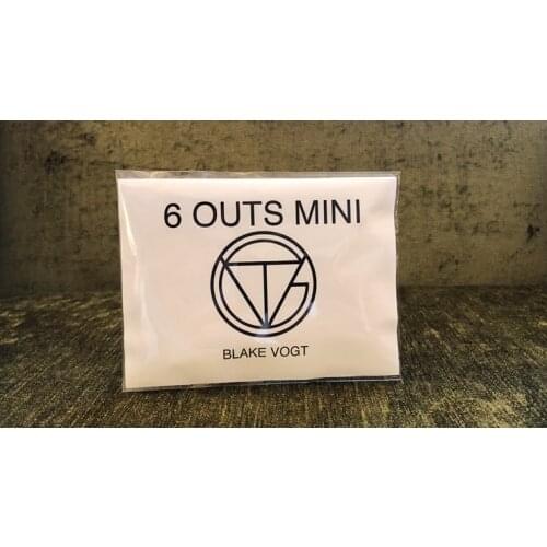 Six Outs Mini (Gimmicks+teaching) by Blake Vogt Magic Tricks Mentalism Illusions Close up Magic Prediction Funny