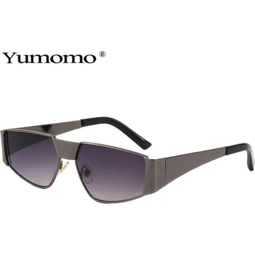 Retro Cat Eye Metal Punk Sunglasses Women 2020 Fashion Clear Blue Yellow Eyewear Men Trending Sun Glasses Shades UV400