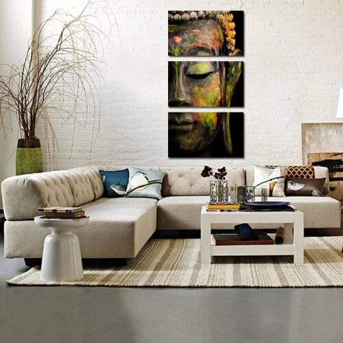 Buddha Face Painting Canvas Religion Wall Art Print Painting For Home Office Decor Buddha Meditation Custom Painting dropship