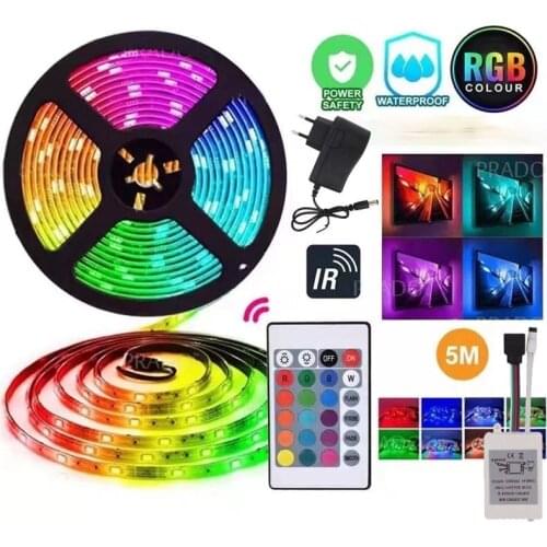 LED Light Strips USB Remote Controller Flexible RGB SMD2835 Decoration BackLight Lamp Night Light Luminous String for Bedroom
