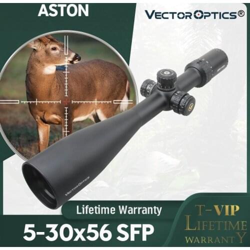 Vector Optics Aston 5-30x56 SFP Tactical Riflescope 1/4 MOA Turret Lock System Long Eye Relief Lapua Magnum 338 Approved