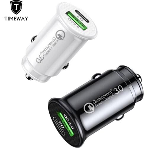 TIMEWAY PD-31BC Type C 30W Fast Car USB Charger For iPhone Huawei Oppo Phone