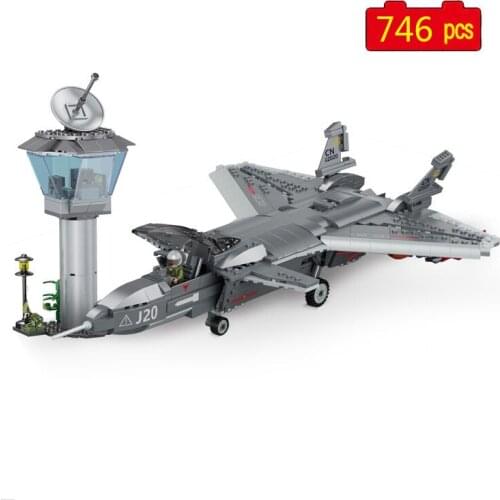 Military Series WWII J20 Fighter Soldier Weapon Accessories DIY Model Building Blocks Bricks Toys Gifts