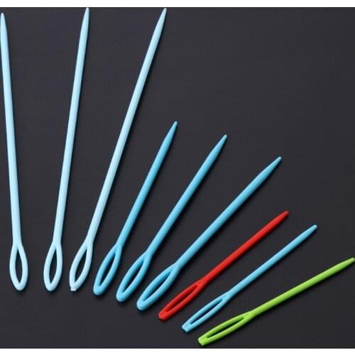 Y1UU 9Pcs Plastic Crochet Hooks Knitting Needles Sewing Tools Needlework Craft