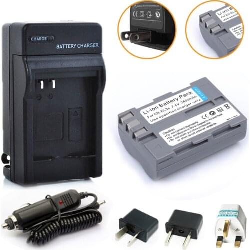 Probty EN-EL3e EL3e 2400mAh Camera Batteries AKKU Batteria Charger For Nikon D90 D700 D300 D80 D70 D50 D200 D300s D100 D70s