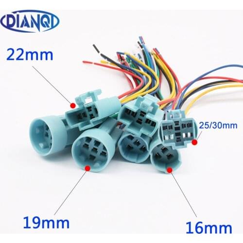 5 pcs X 16mm 19mm 22Mm cable socket for metal push button switch wiring 2-6 wires stable lamp light button
