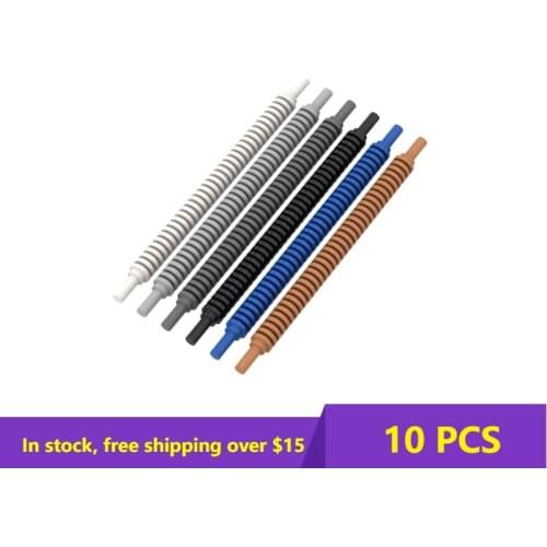 10PCS Replaceable 14301 Two Ends Fine Axis Rib Bar Parts Building Blocks High-Tech Assemble Replace Bricks Toy For Children Gift