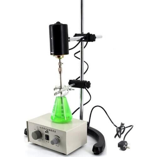 100W 3000rpm Dual Control Mixer Electric Lab Mixer Overhead Stirrer Adjustable Churn Stir Machine Blenders Laboratory Stirrer