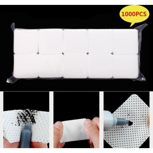 1000 Pcs/Pack Eyelash Glue Remover Wipe Clean Cotton Lint Free Lint-Free Cotton Pads For Make Up Nails Art Cleaning Cleaner Pads