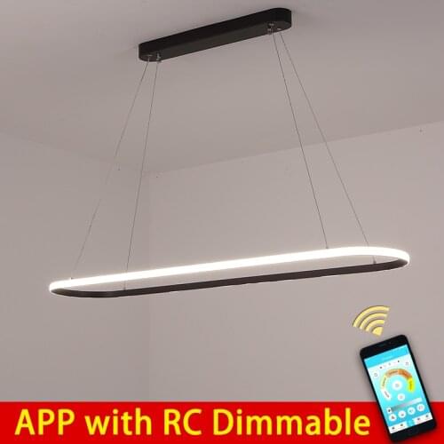 120CM 90CM Led Pendant Light for Dining room Kitchen Living room office room Ceiling Pendant Lamp Hanging Lighting Black White