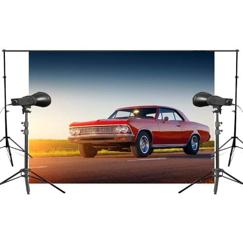 150x220cm Exquisite Red Car Photography Background Sunny Wheat Field Backdrops Nature Style Wedding Photo Studio Backdrop
