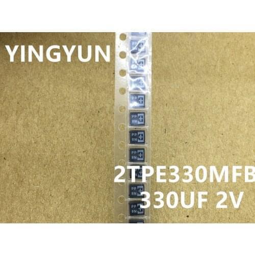 20PCS/LOT 2TPE330MFB 330UF 2V B2 Esr: 15 milliohms tantalum capacitor new original